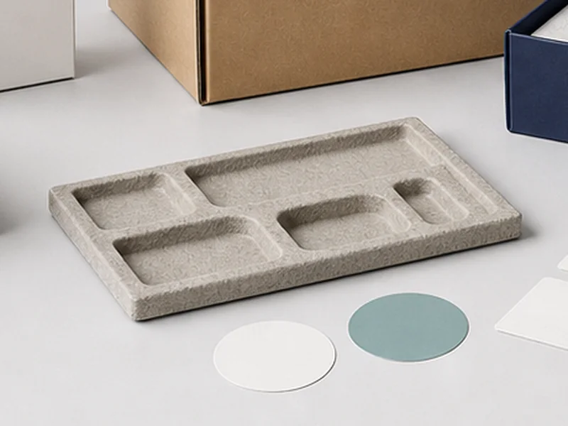 Custom packaging insert fitted to a product